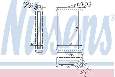 Nissens Wärmetauscher, Innenraumheizung [Hersteller-Nr. 71156] für Citroën, Peugeot von NISSENS