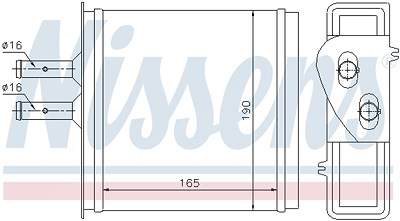 Nissens Wärmetauscher, Innenraumheizung [Hersteller-Nr. 71442] für Fiat von NISSENS