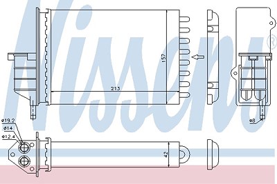 Nissens Wärmetauscher, Innenraumheizung [Hersteller-Nr. 71450] für Fiat von NISSENS