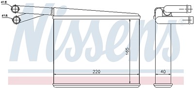 Nissens Wärmetauscher, Innenraumheizung [Hersteller-Nr. 72043] für Mercedes-Benz von NISSENS