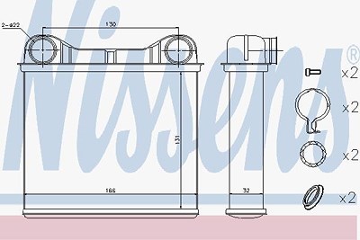 Nissens Wärmetauscher, Innenraumheizung [Hersteller-Nr. 72049] für Mercedes-Benz von NISSENS