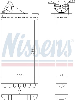 Nissens Wärmetauscher, Innenraumheizung [Hersteller-Nr. 72655] für Opel von NISSENS