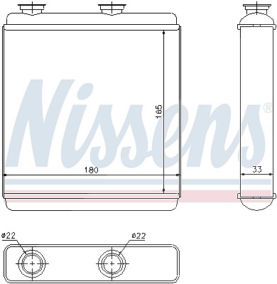 Nissens Wärmetauscher, Innenraumheizung [Hersteller-Nr. 72663] für Opel von NISSENS