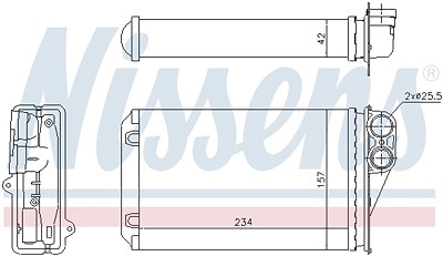 Nissens Wärmetauscher, Innenraumheizung [Hersteller-Nr. 72946] für Peugeot von NISSENS