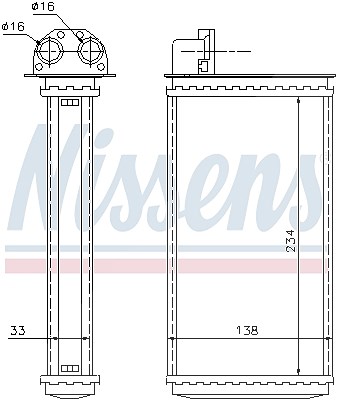 Nissens Wärmetauscher, Innenraumheizung [Hersteller-Nr. 72981] für Peugeot von NISSENS