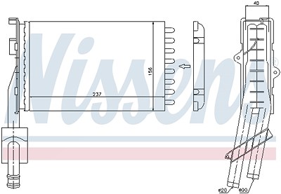 Nissens Wärmetauscher, Innenraumheizung [Hersteller-Nr. 73352] für Renault von NISSENS