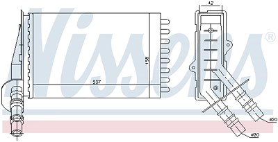 Nissens Wärmetauscher, Innenraumheizung [Hersteller-Nr. 73374] für Renault von NISSENS