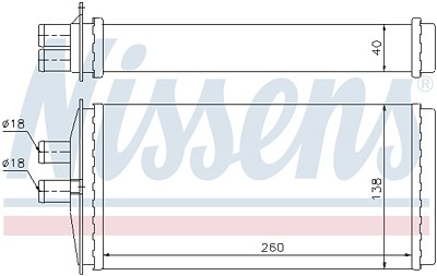 Nissens Wärmetauscher, Innenraumheizung [Hersteller-Nr. 73655] für Skoda, VW von NISSENS