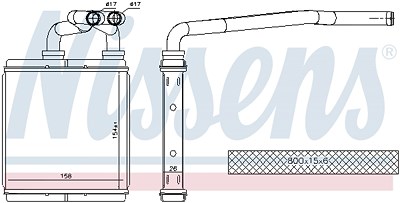 Nissens Wärmetauscher, Innenraumheizung [Hersteller-Nr. 73675] für Opel, Suzuki von NISSENS