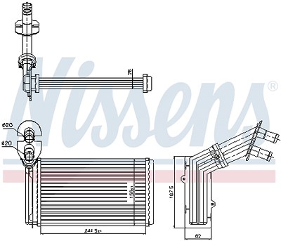 Nissens Wärmetauscher, Innenraumheizung [Hersteller-Nr. 73973] für Ford, Seat, VW von NISSENS