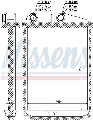 Nissens Wärmetauscher, Innenraumheizung [Hersteller-Nr. 73989] für Citroën, Fiat, Peugeot von NISSENS