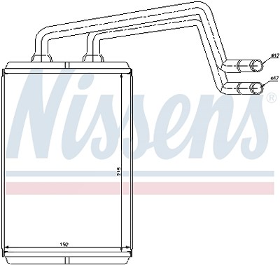 Nissens Wärmetauscher, Innenraumheizung [Hersteller-Nr. 77612] für Hyundai von NISSENS