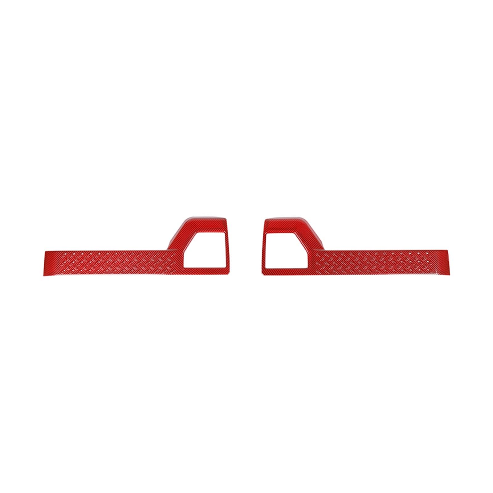 Auto Lüftungsschlitz Dekoration Auto-Innentür-Dekorationsabdeckung Anti-Kick-Aufkleber für Suzuki für Jimny 2019 2020 2021 2022 2023 2024 Innenleisten(Red carbon Fiber Pattern) von NITRIMS
