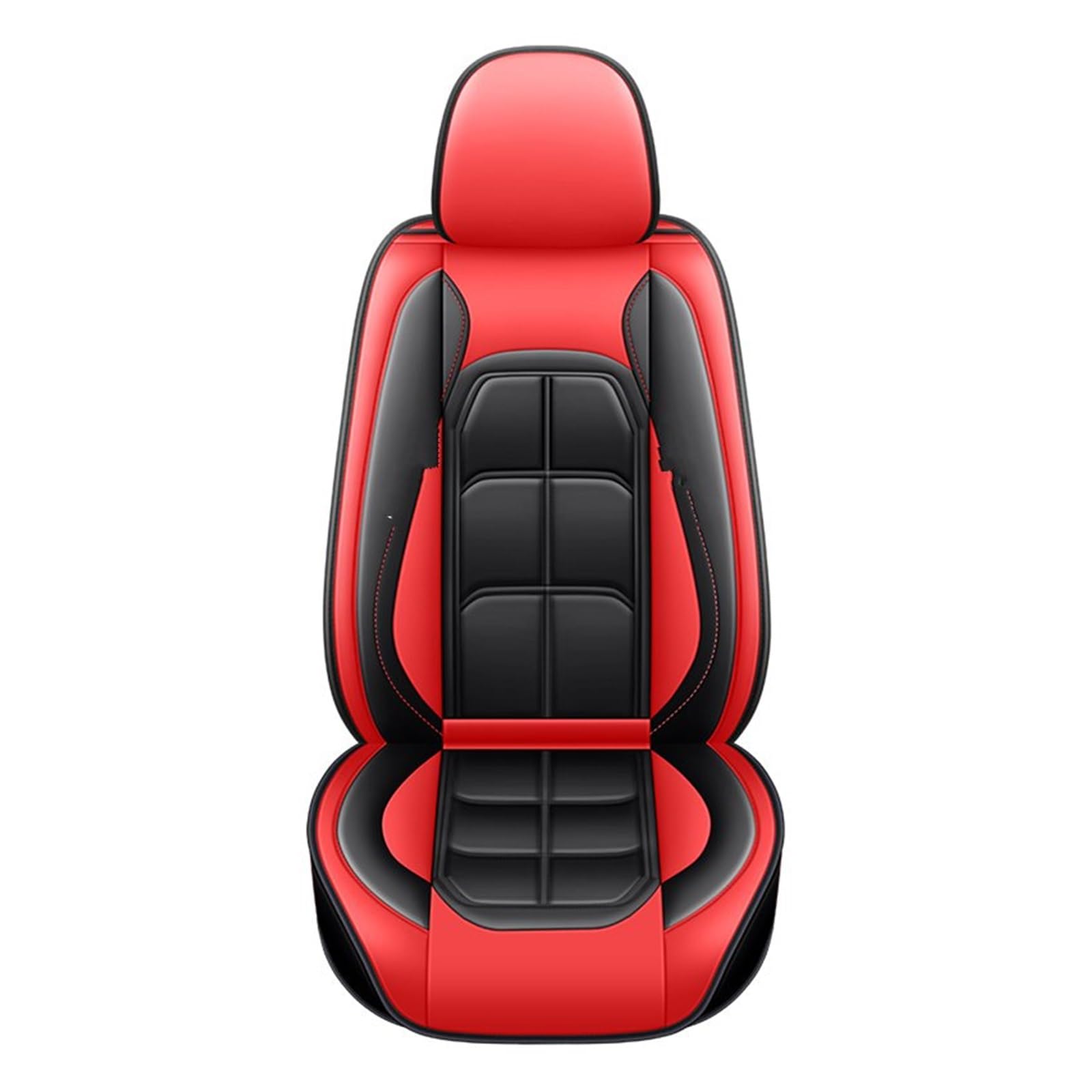 Autositzbezüge 1 PC Universal Auto Sitzbezug Für KIA Für Sportage Ceed Für Rio Für Niro Für Stinger Optima Für Soul für Forte Spectra Für Sorento Auto Zubehör Auto Sitzbezüge(Black Red 1 Seat) von NITRIMS