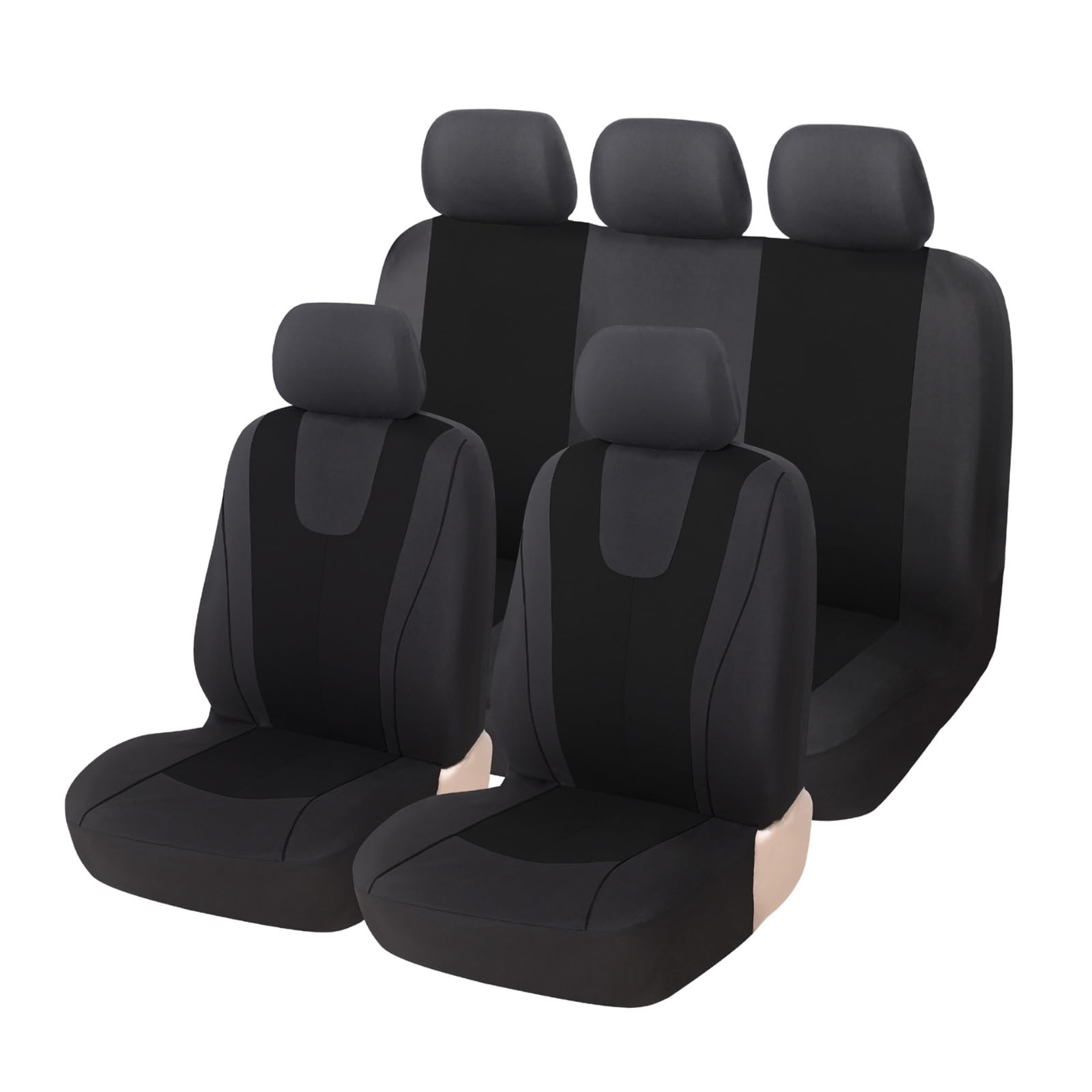 Autositzbezüge Autositzbezüge für Peugeot für Rifter für Traveller Autositzschutz Auto Sitzbezüge(5Seats-Black) von NITRIMS