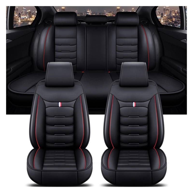 Autositzbezüge Universeller Autositzbezug für SUBARU für Forester für Outback XV für Impreza für Levorg für Legacy für WRX für Liberty Tribeca Innenausstattung Auto Sitzbezüge(Black Red 5 Seat) von NITRIMS