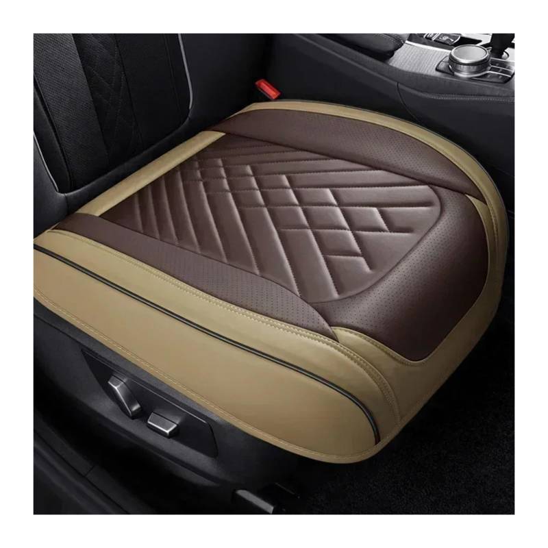 Autositzbezüge Vollständige Abdeckung Autositzbezug Kissen für SKODA für Octavia für Kodiaq für Superb Wagon für Fabia für Rapid für Yeti Combi Karop Autozubehör Auto Sitzbezüge(Beige Coffee 1 Seat) von NITRIMS