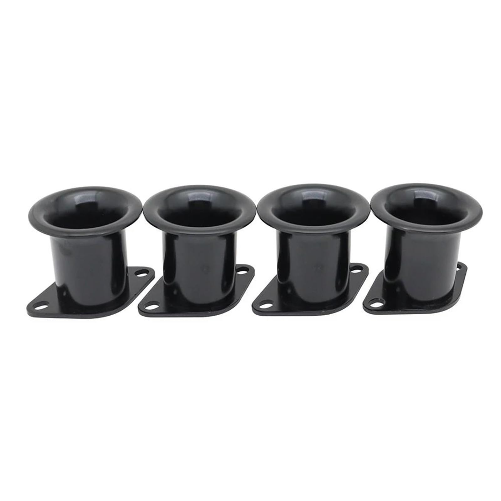 Einlassluftrohrschlauch 4PCS Air Horn Für AE86 Für Toyota Für GTS Für Geschwindigkeit Für Stapel 20V 4AG ITB/ITBs Air Horn Trichter Ansaugrohr(Black) von NITRIMS