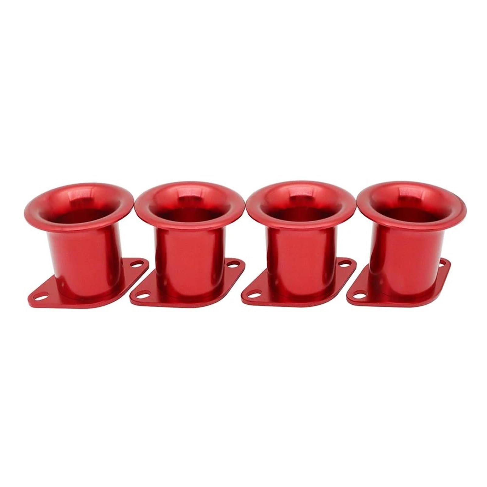 Einlassluftrohrschlauch 4PCS Air Horn Für AE86 Für Toyota Für GTS Für Geschwindigkeit Für Stapel 20V 4AG ITB/ITBs Air Horn Trichter Ansaugrohr(Red) von NITRIMS