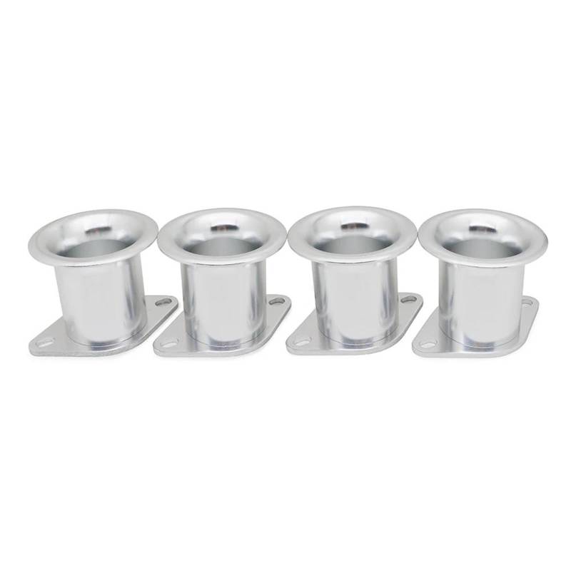 Einlassluftrohrschlauch 4PCS Air Horn Für AE86 Für Toyota Für GTS Für Geschwindigkeit Für Stapel 20V 4AG ITB/ITBs Air Horn Trichter Ansaugrohr(Silver) von NITRIMS