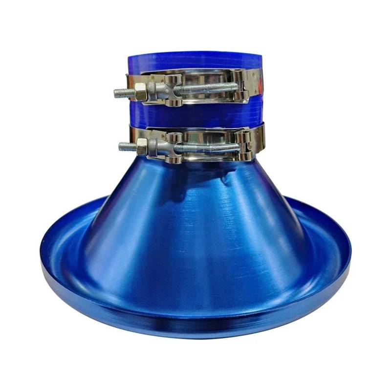 Einlassluftrohrschlauch Für Auto Lufteinlass Turbo Horn Schlauch 4 Zoll Universal Für Auto Bellmouth Velocity Stack Adapter Ansaugrohr(Blue) von NITRIMS