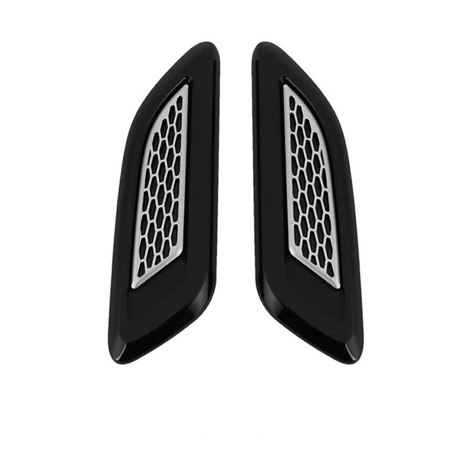 Einlassluftrohrschlauch Universal Für Auto Lufteinlass Einlass Motorhaube Hauben Scoop Vents Aufkleber Dekorative Abdeckung Tuning Für Auto Für Mustang Ansaugrohr(Black n Silver) von NITRIMS