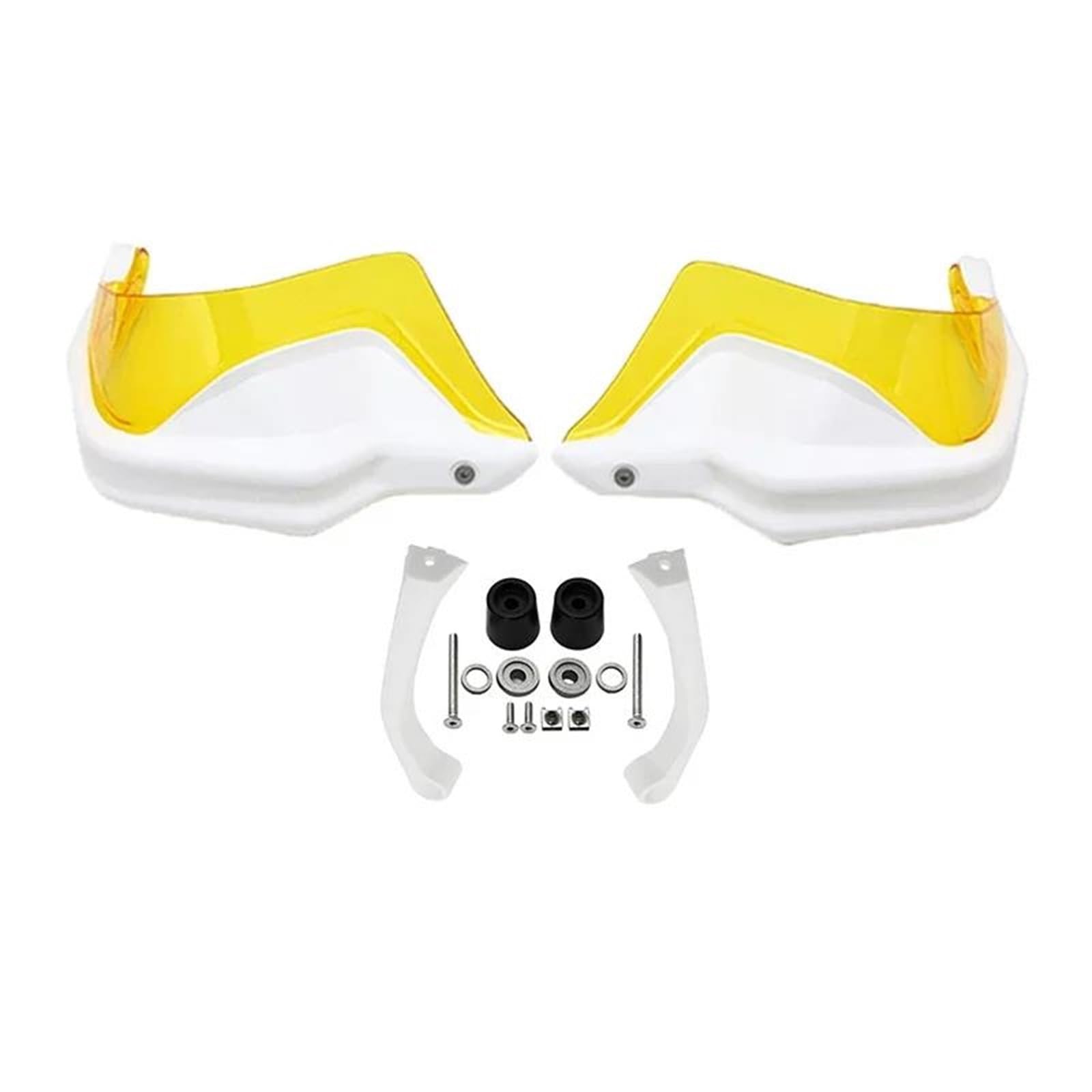 Lenker Handschutz Für R Nine T Für R NineT Für RNINET Für R9T Racer Urban G/S Scrambler 2017-2023 Motorradlenker Handschützer Windschutz Motorrad Handschutz(White Yellow Set) von NITRIMS