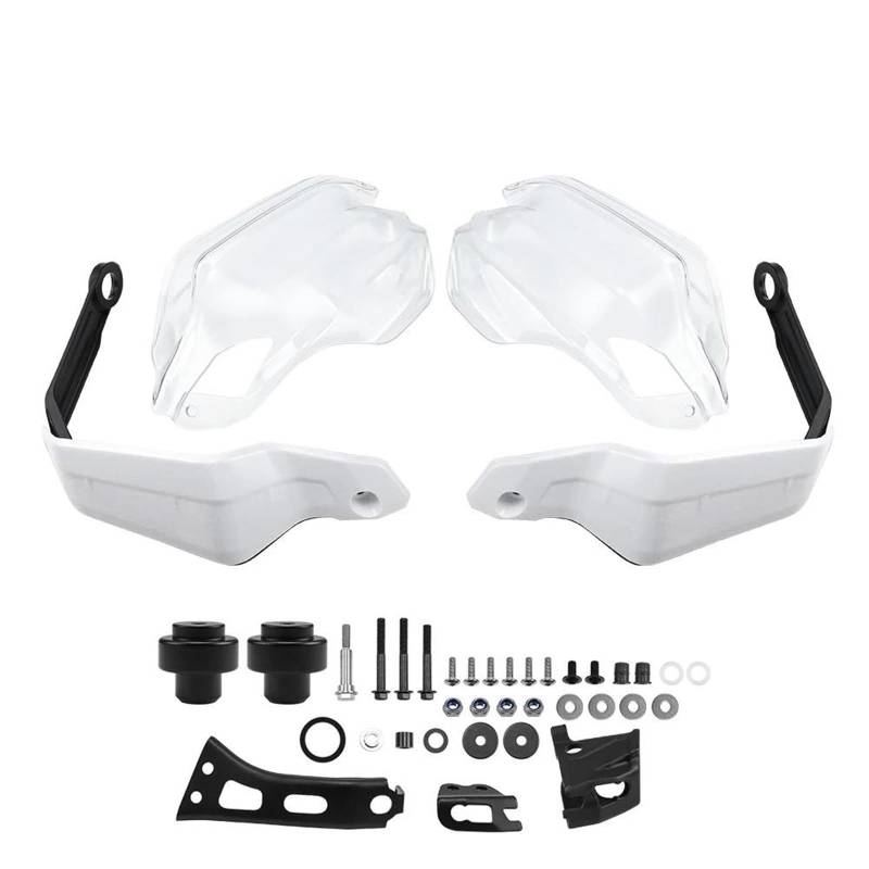 Lenker Handschutz Für XL750 Transalp Für XL 750 2023 Motorrad Handschutz Schild Windschutzscheibe Schutz Motorrad Handschutz(A - White TP Set) von NITRIMS