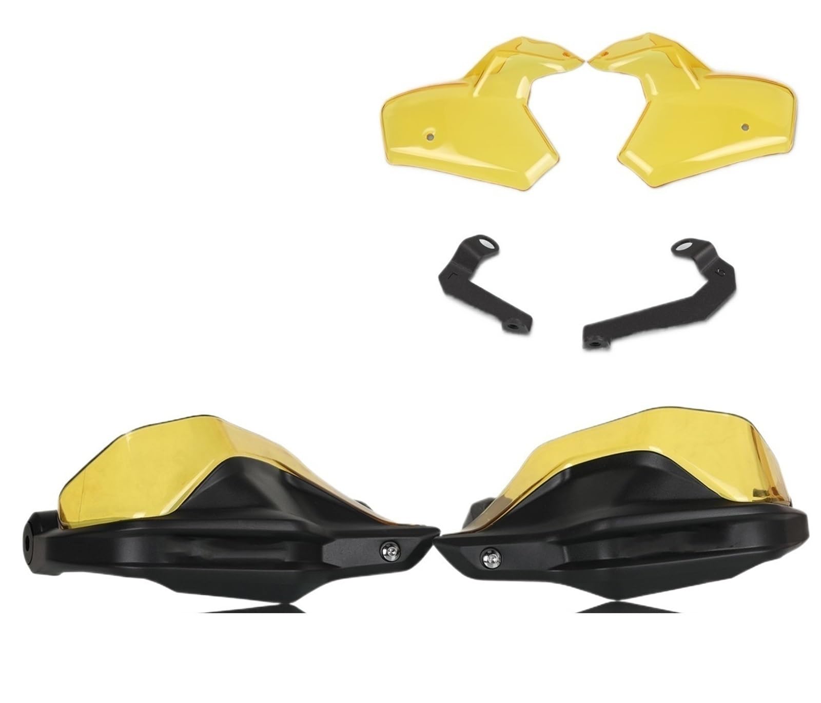 Lenker Handschutz Motorrad Lenker Wachen Windschutzscheibe Handprotektoren Für TRANSALP750 Für XL750 Für TRANSALP 750 Für XLV Motorrad Handschutz(Increase Yellow 1set) von NITRIMS