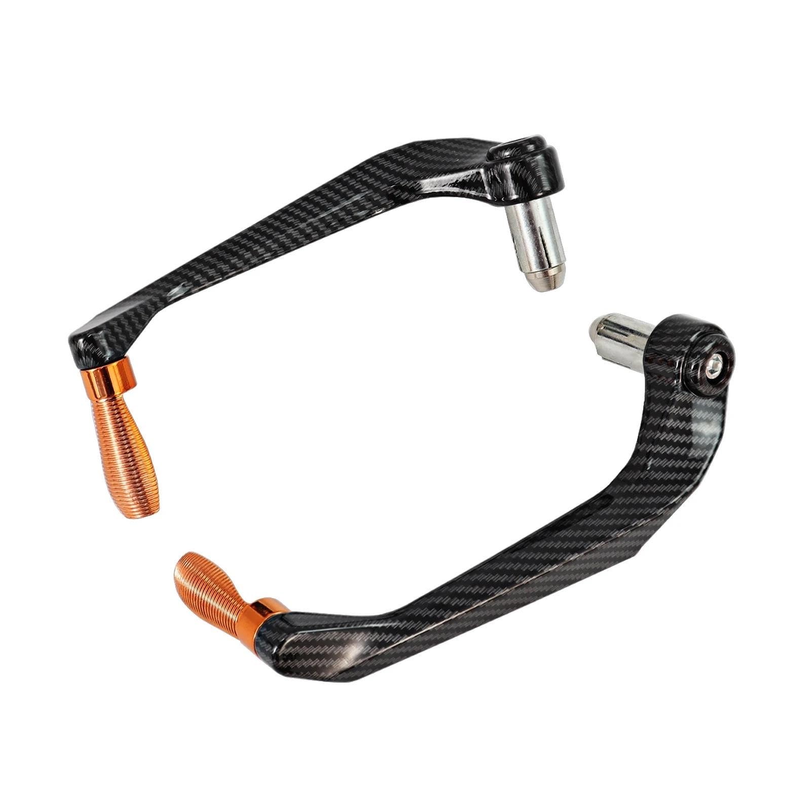 Lenker Handschutz Universal Motorrad Lenker Schutzausrüstung Lenker Bremse Kupplungshebel Schutz Teile Motorrad Handschutz(Carbon-Orange) von NITRIMS