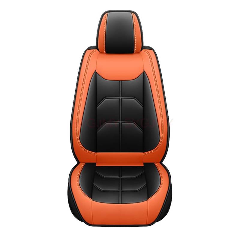 NITRIMS Autositzbezüge 1 PC PU Leder Universal Auto Sitz Abdeckung Für KIA Für Sportage Ceed Für Rio Für NIRO Für Stinger Innen zubehör Auto Sitzbezüge(Black Coffee 1 Seat) von NITRIMS