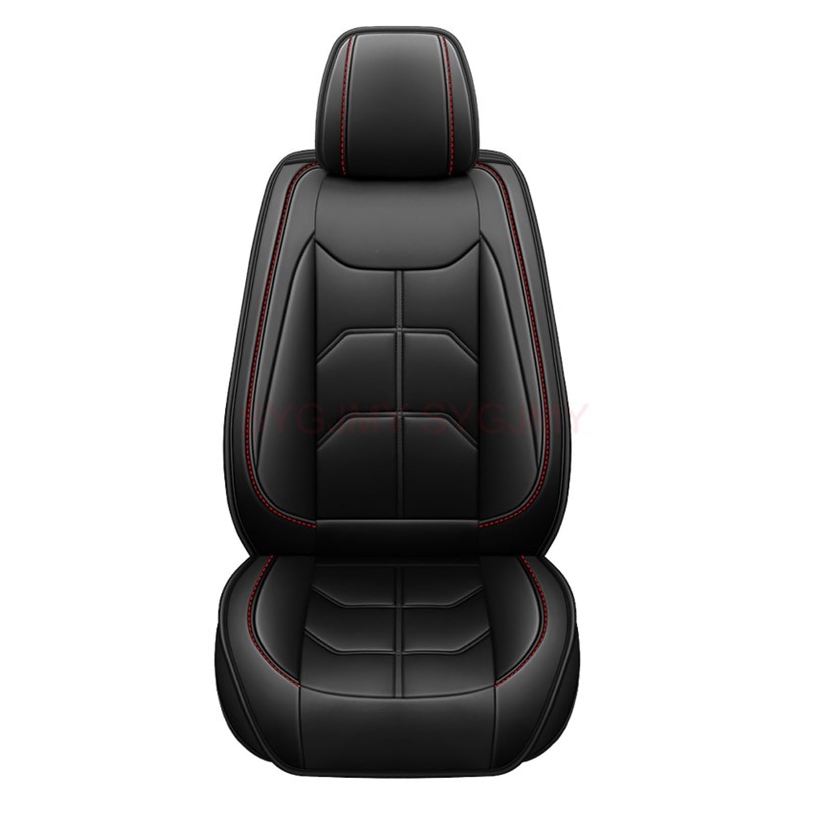 NITRIMS Autositzbezüge 1 PC PU Leder Universal Auto Sitz Abdeckung Für VW Für Golf Für Passat CC Für Touran Für Tiguan Innen zubehör Auto Sitzbezüge(Black 1 Seat) von NITRIMS