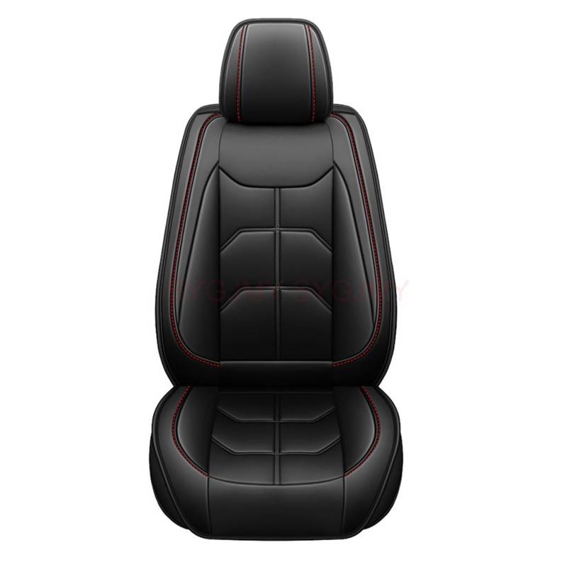 NITRIMS Autositzbezüge 1 PC PU Leder Universal Auto Sitzbezug Für Fabia Für Rapid Für Yeti Für Combi Für Karop Innen Zubehör Auto Sitzbezüge(Black 1 Seat) von NITRIMS