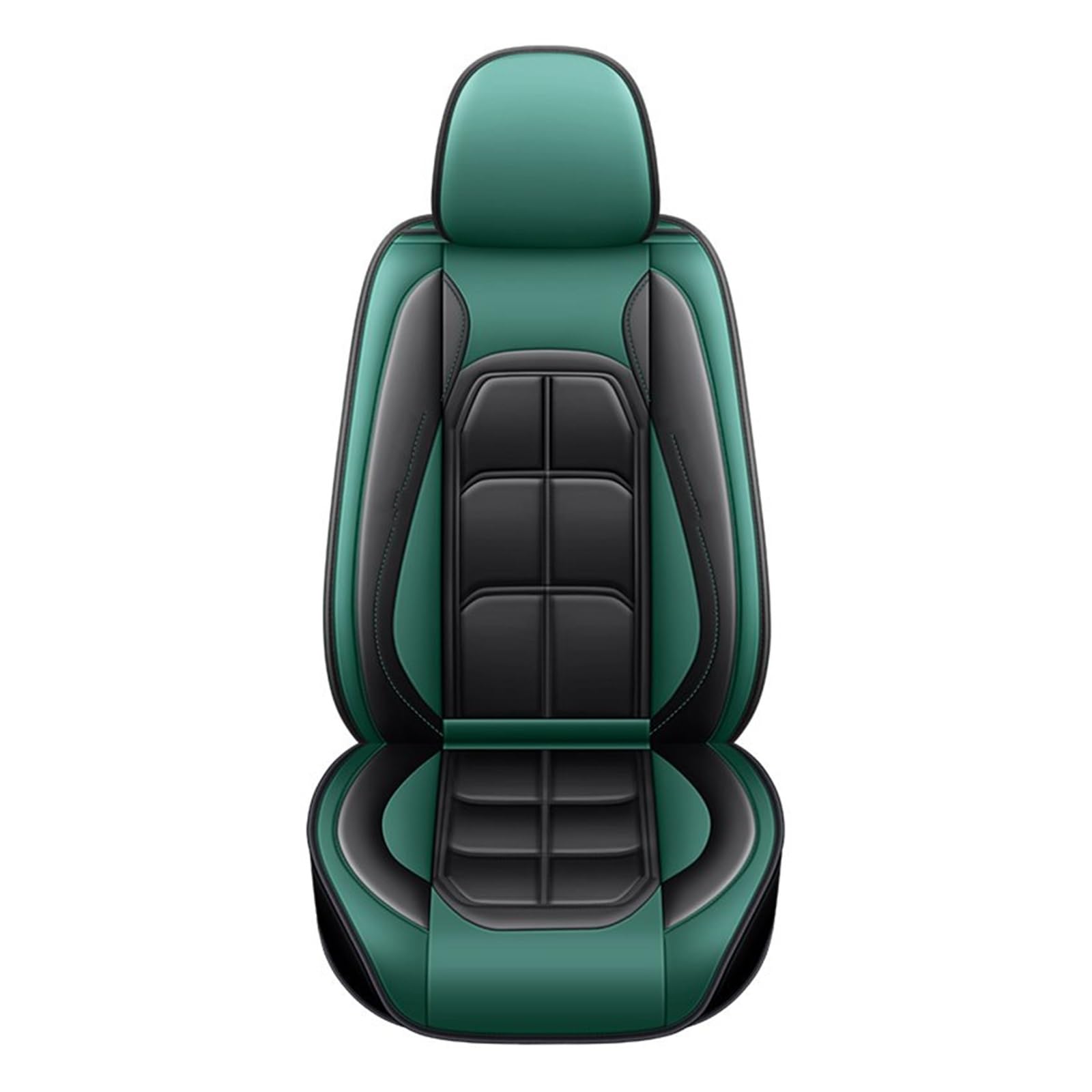 NITRIMS Autositzbezüge 1 PC Universal Auto Sitz Abdeckung Für Dacia Für Duster Für Sandero Für Clio Für FIAT Panda Für Lancia Ypsilon Sitz Arona Cors Auto Zubehör Auto Sitzbezüge(Black Green 1 Seat) von NITRIMS