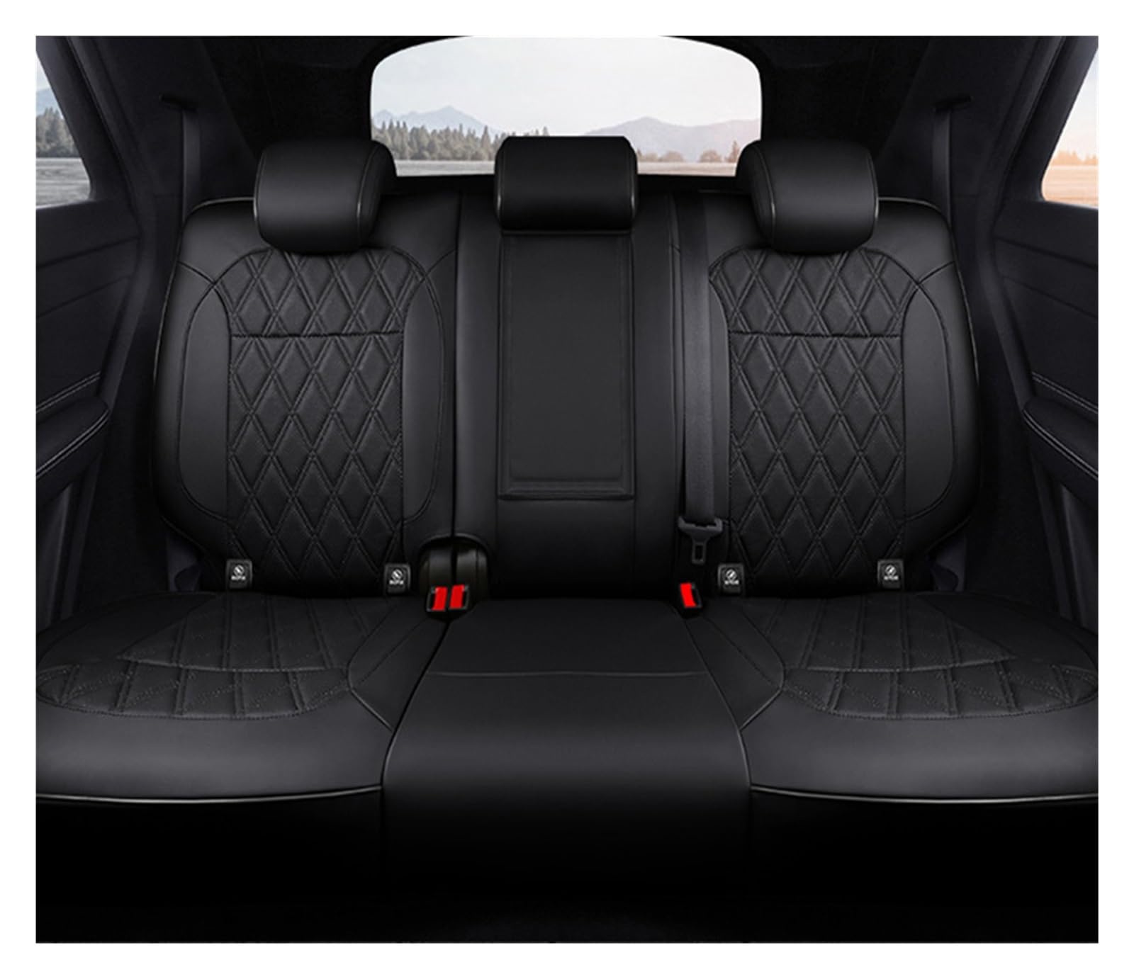 NITRIMS Autositzbezüge Autositzbezüge nur für CRV 2017–2021, individuelle Innenausstattung, echtes Leder, Auto Auto Sitzbezüge(Rear Seats 1) von NITRIMS