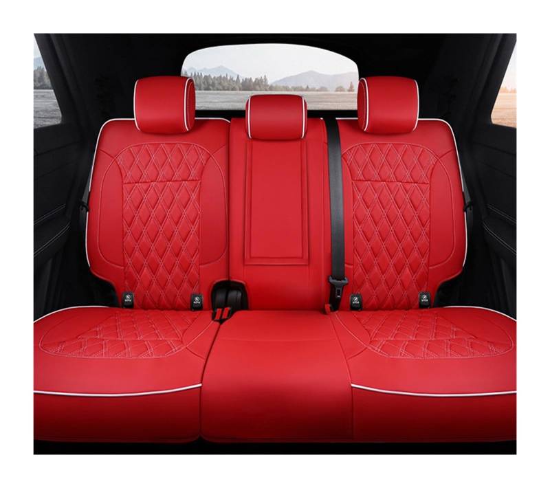 NITRIMS Autositzbezüge Autositzbezüge nur für Nissan für Navara D40, individuelle Innenausstattung, echtes Leder, Auto Auto Sitzbezüge(Rear Seats 2) von NITRIMS