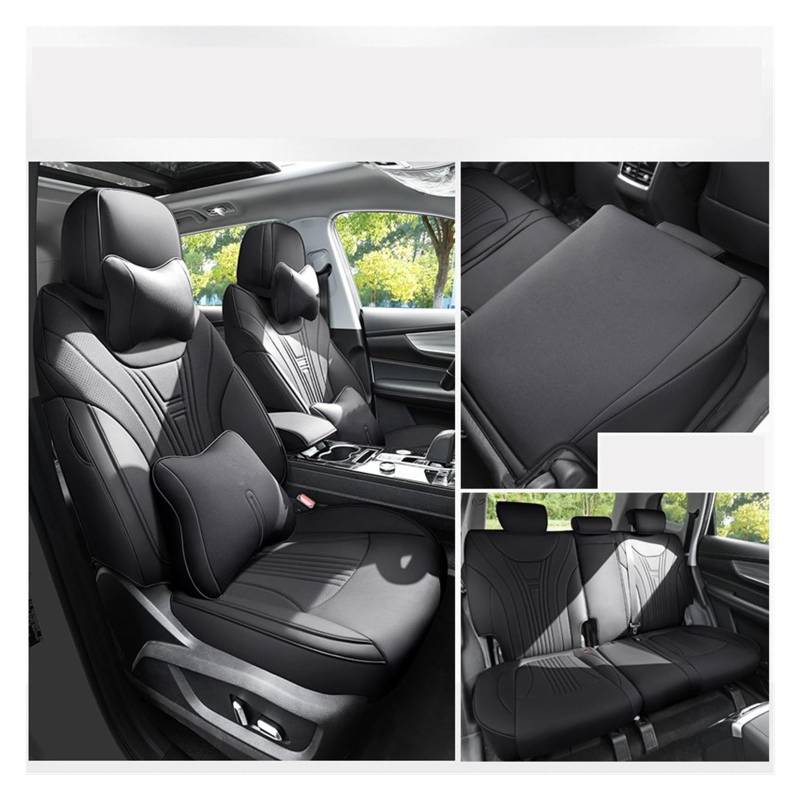 NITRIMS Autositzbezüge Benutzerdefinierte Full Set Leder Autositzbezüge Für Chery Für Tiggo 8 Pro 2021 2022 2023 Auto Interior Styling Protector Zubehör Auto Sitzbezüge(7 PCS 3) von NITRIMS