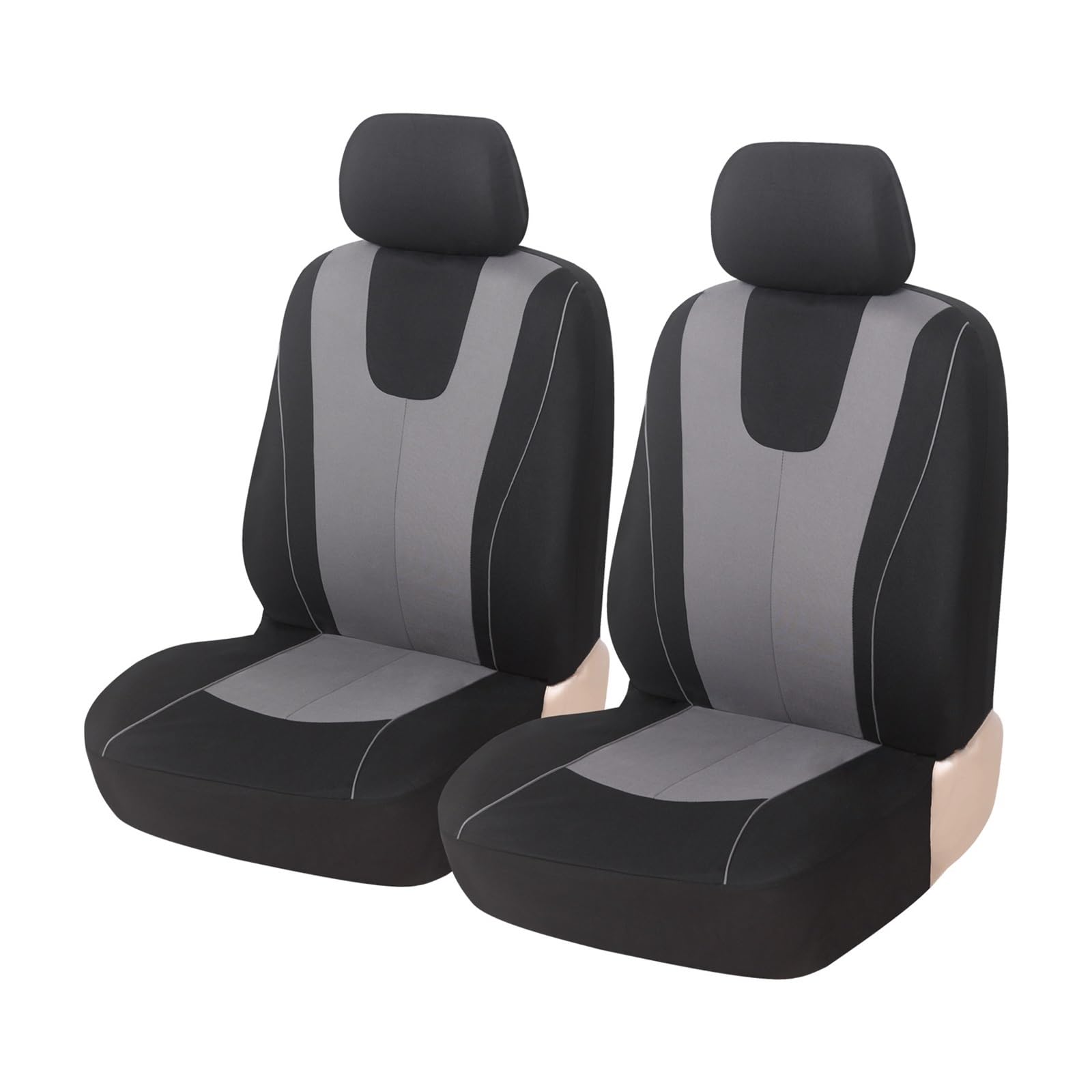 NITRIMS Autositzbezüge Für X3 Für X4 Für X5 Autositzbezug-Set Stoff Autoinnenausstattung Sitzschutz Stuhlsitzpolsterbezüge Auto Sitzbezüge(2Seats-Grey) von NITRIMS