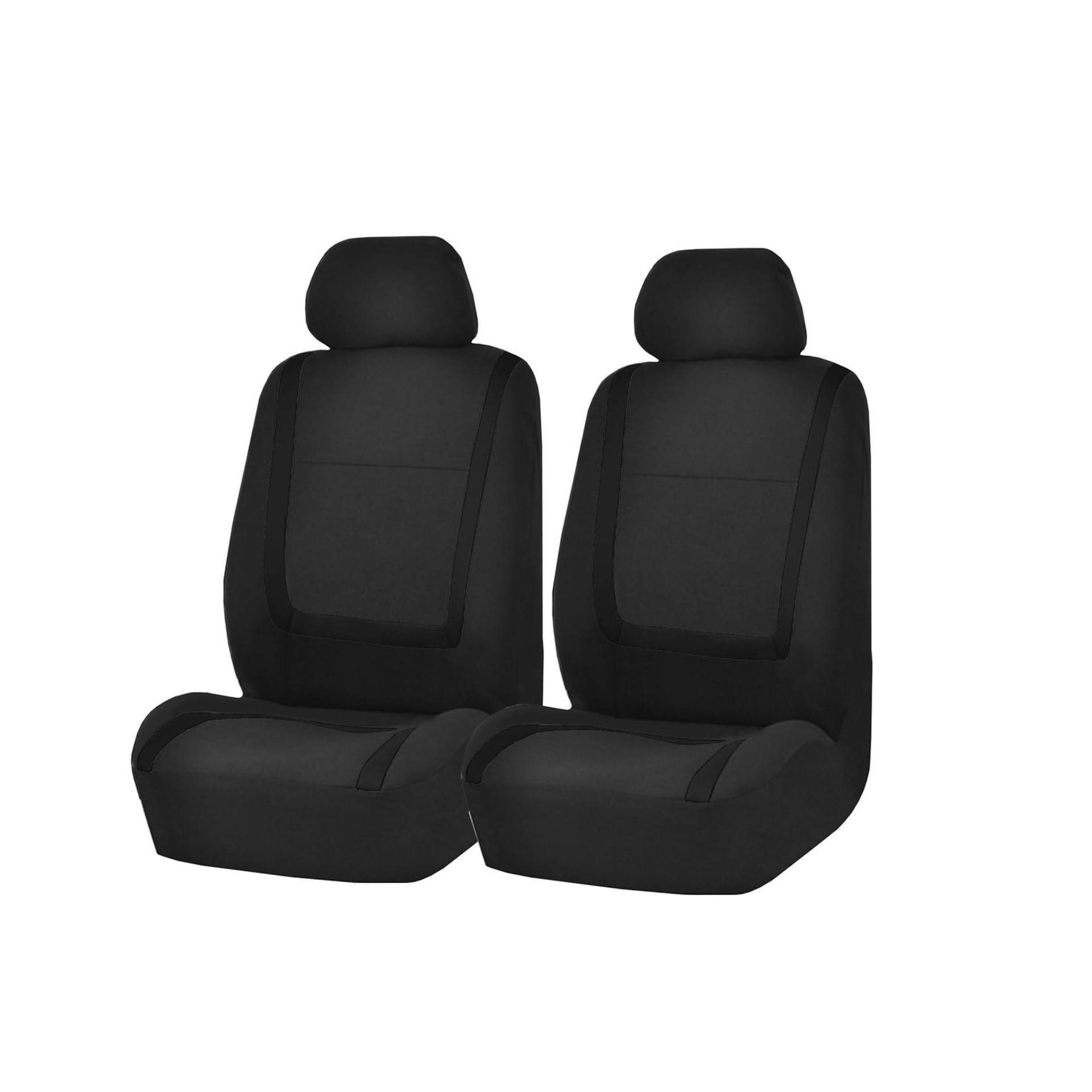 NITRIMS Autositzbezüge Stoff Autositzbezüge für Suzuki für Kizashi für Swift für Vitara SX4 Autositzkissenbezug Zubehör Auto Sitzbezüge(2Seats-Black) von NITRIMS