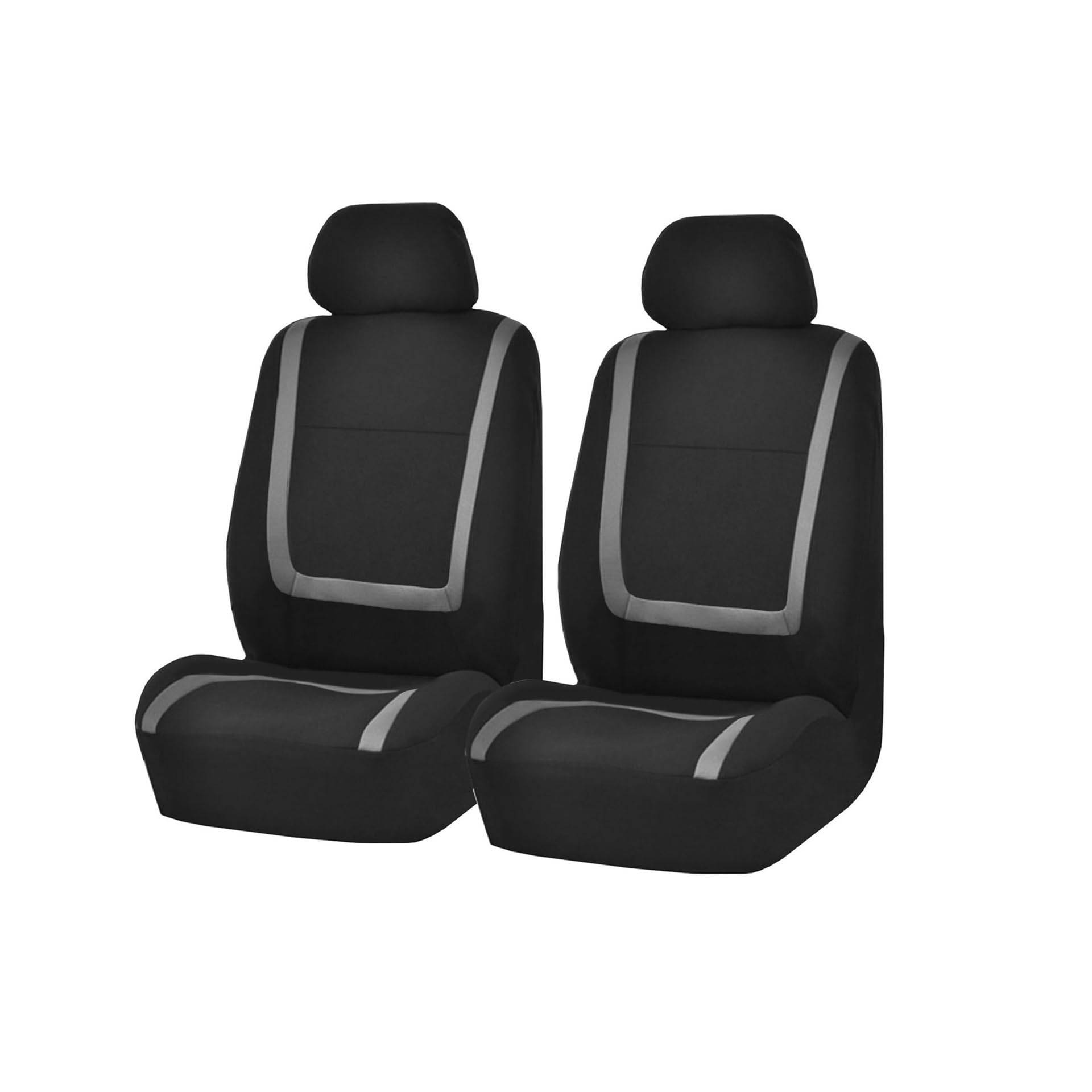 NITRIMS Autositzbezüge Stoff Autositzbezüge für Suzuki für Kizashi für Swift für Vitara SX4 Autositzkissenbezug Zubehör Auto Sitzbezüge(2Seats-Grey) von NITRIMS