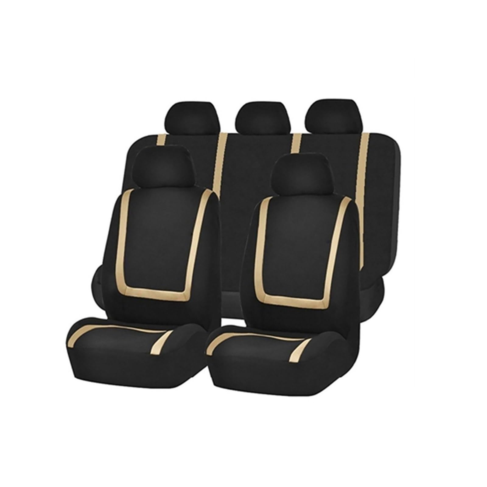 NITRIMS Autositzbezüge Stoff Autositzbezüge für Suzuki für Kizashi für Swift für Vitara SX4 Autositzkissenbezug Zubehör Auto Sitzbezüge(5Seats-Beige) von NITRIMS