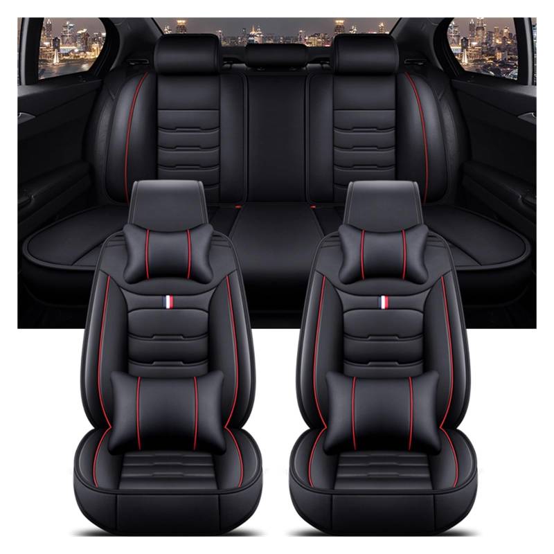 NITRIMS Autositzbezüge Universal Auto Sitz Abdeckung Für 4 Serie Alle Auto Modelle F32 F33 F36 G22 G23 G26 Auto Zubehör Innen Details Auto Sitzbezüge(Black Red 5 Seat 1) von NITRIMS