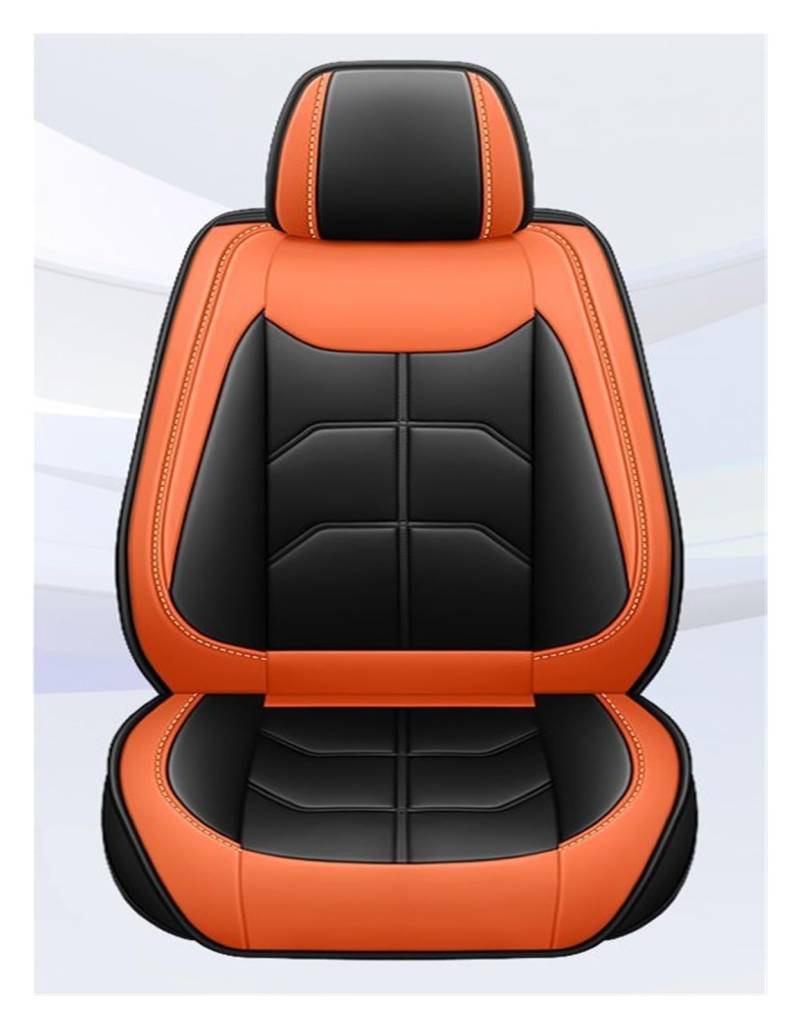 NITRIMS Autositzbezüge Universal Auto Sitz Abdeckung Für Toyota Alle Auto Modelle Für Corolla Für Camry Für RAV4 Für CHR Auto Zubehör Innen Auto Sitzbezüge(Black Orange 5 Seat) von NITRIMS