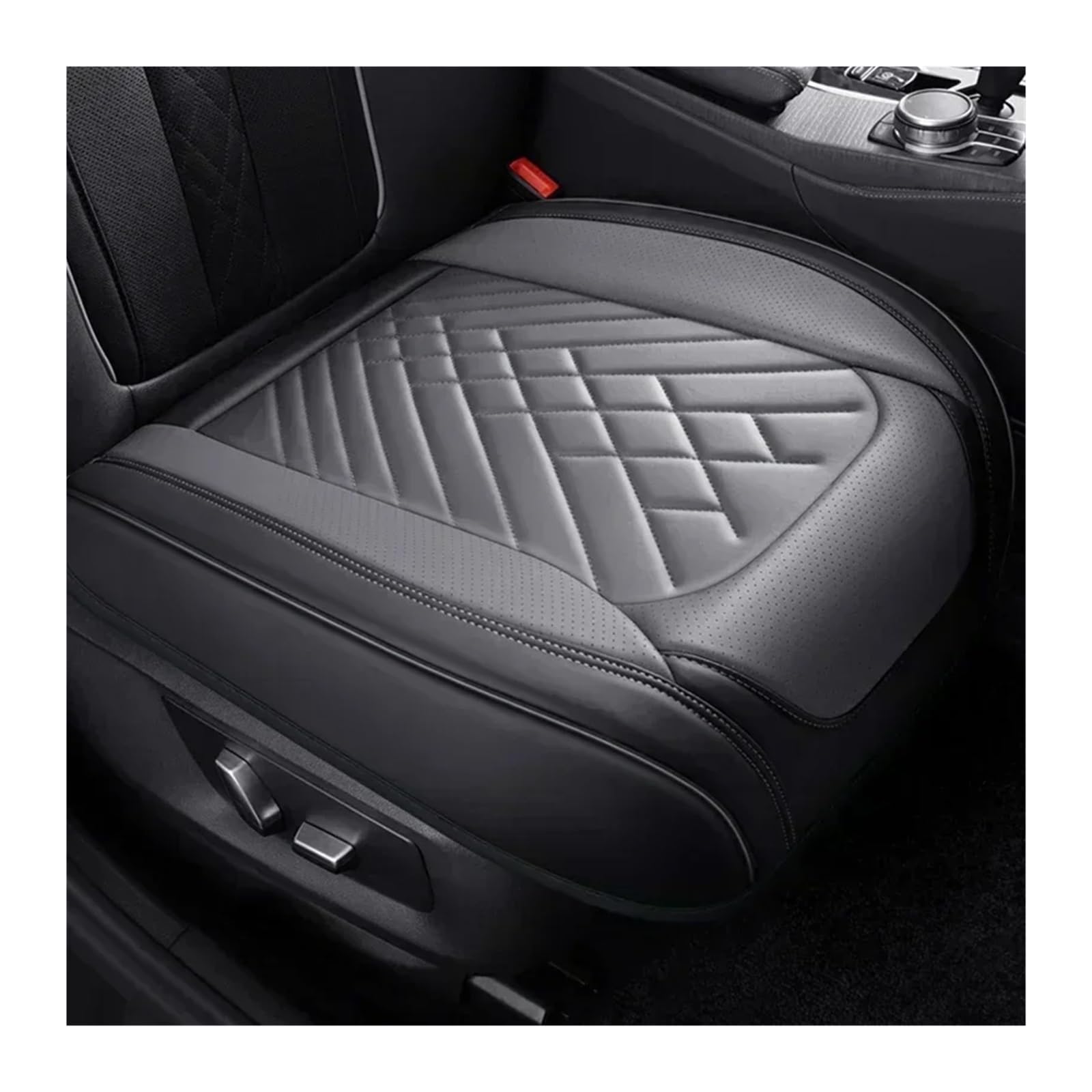 NITRIMS Autositzbezüge Vollständige Abdeckung Autositzbezug Kissen für SEAT alle Automodelle Leon Arona Ateca Tarraco Ibiza Alhambra Autozubehör Auto Sitzbezüge(Black Gray 1 Seat) von NITRIMS