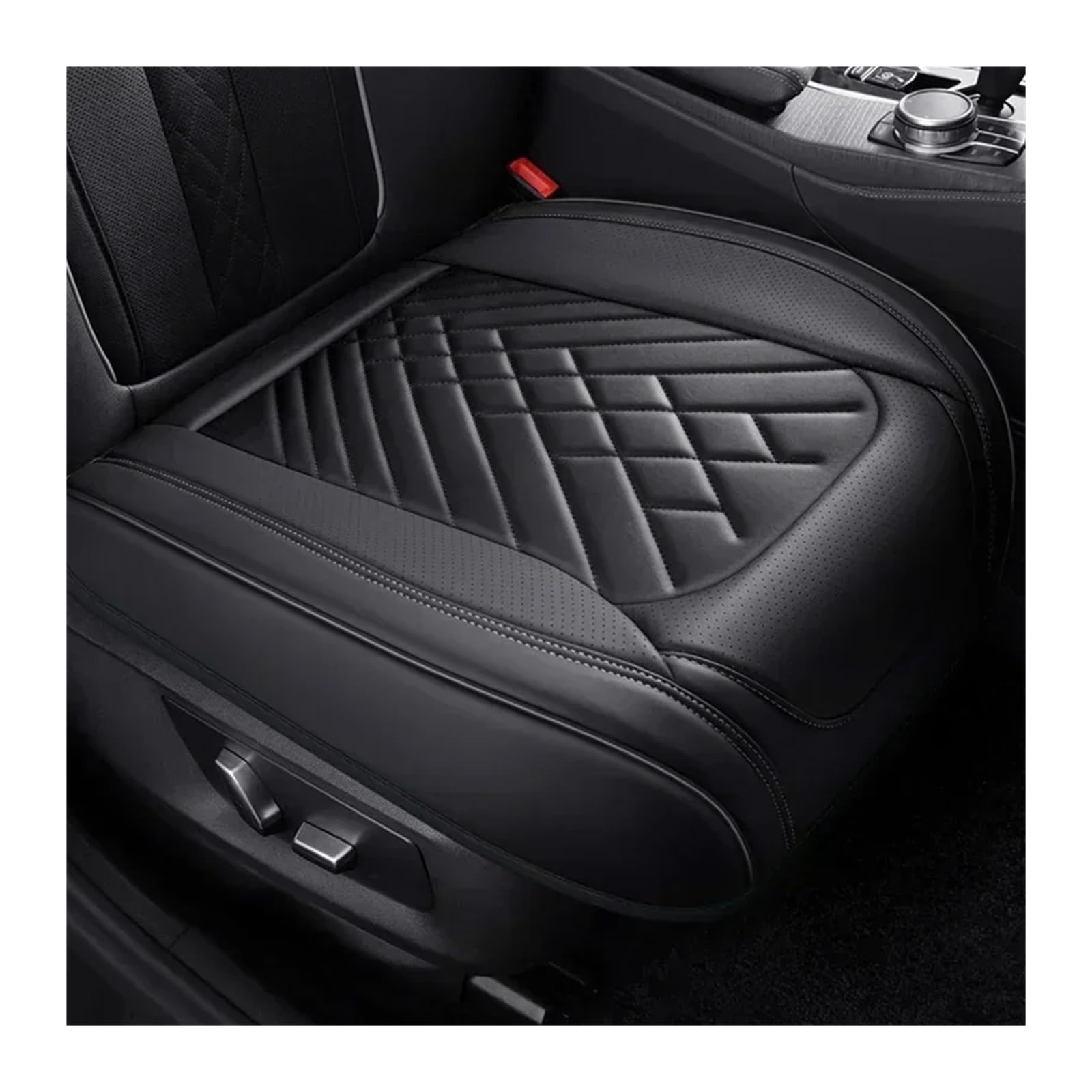 NITRIMS Autositzbezüge Vollständige Abdeckung Pu Leder Auto Sitz Abdeckung Kissen Für Duster Für Kadjar Für Scenic Für Espace Für Fluence Für Koleos Auto Zubehör Auto Sitzbezüge(Black 1 Seat) von NITRIMS