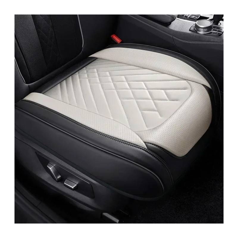 NITRIMS Autositzbezüge Vollständige Abdeckung Pu Leder Auto Sitz Abdeckung Kissen Für Duster Für Kadjar Für Scenic Für Espace Für Fluence Für Koleos Auto Zubehör Auto Sitzbezüge(White 1 Seat) von NITRIMS