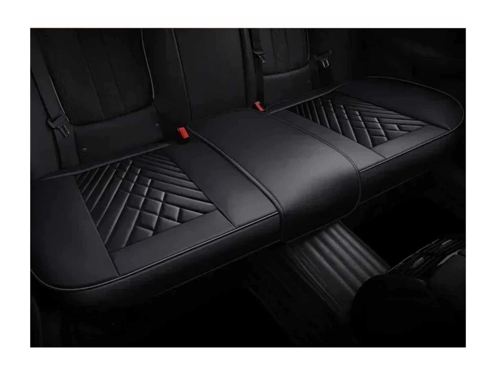 NITRIMS Autositzbezüge Vollständige Abdeckung Pu-Leder-Autositzbezug-Kissen für Mitsubishi für Lancer für Pajero für Sport Zinger Autozubehör Auto Sitzbezüge(Only Rear Seat 11) von NITRIMS