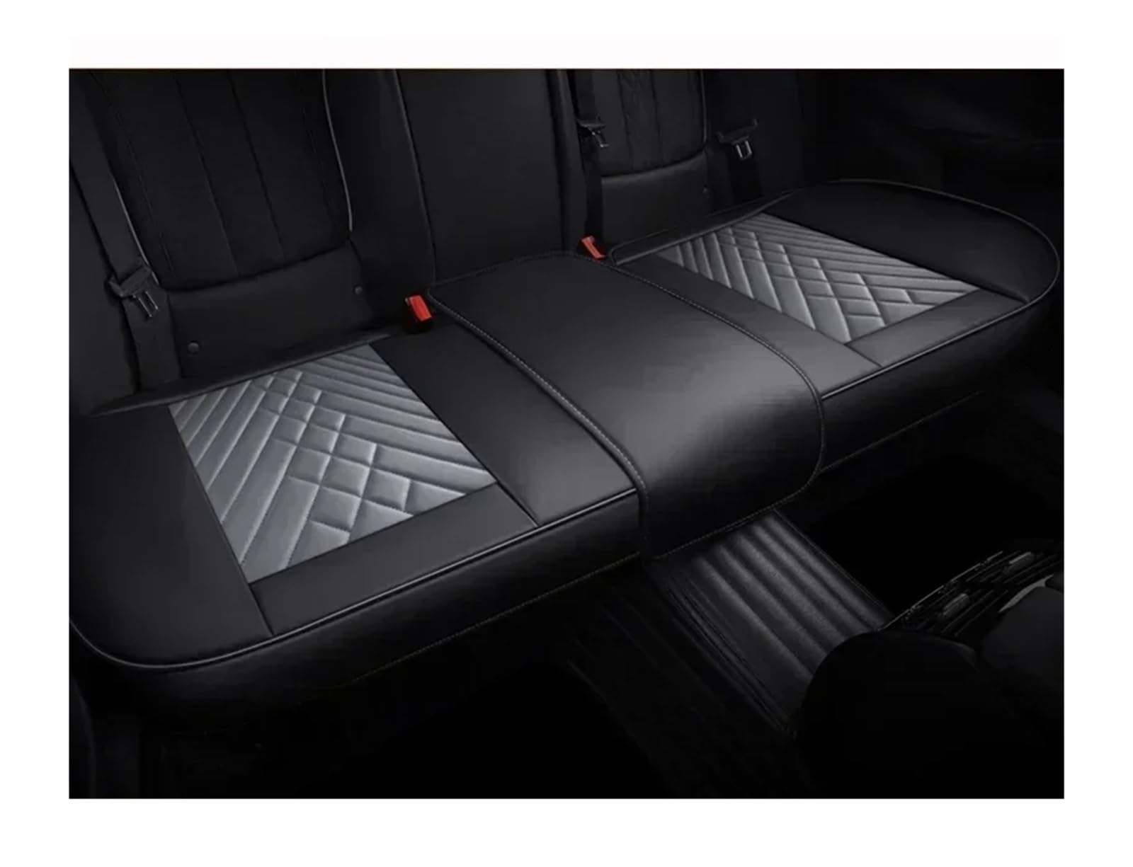 NITRIMS Autositzbezüge Vollständige Abdeckung Pu-Leder-Autositzbezug-Kissen für Mitsubishi für Lancer für Pajero für Sport Zinger Autozubehör Auto Sitzbezüge(Only Rear Seat 4) von NITRIMS