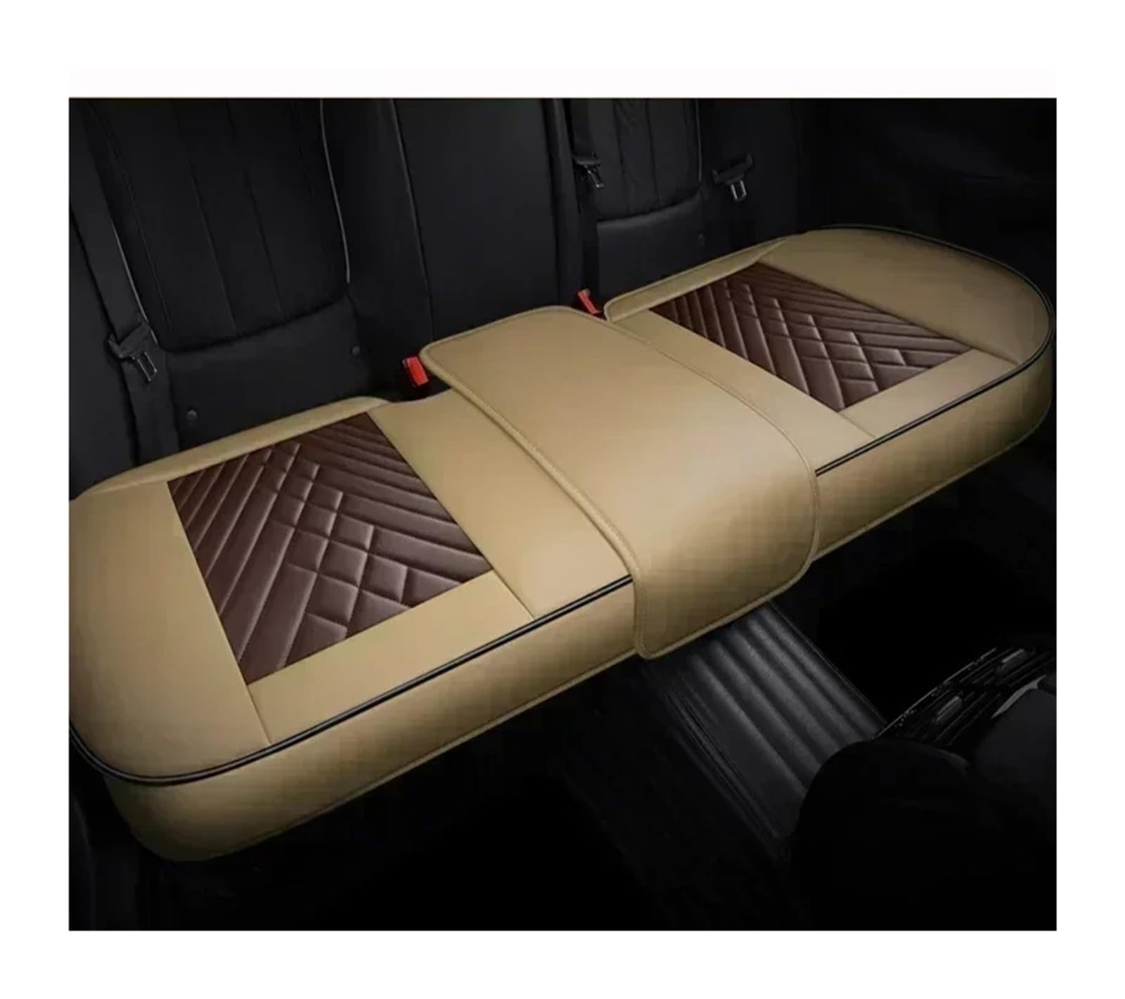 NITRIMS Autositzbezüge Vollständige Abdeckung Pu-Leder-Autositzbezug-Kissen für Mitsubishi für Outlander für ASX für Eclipse Autozubehör Auto Sitzbezüge(Only Rear Seat) von NITRIMS