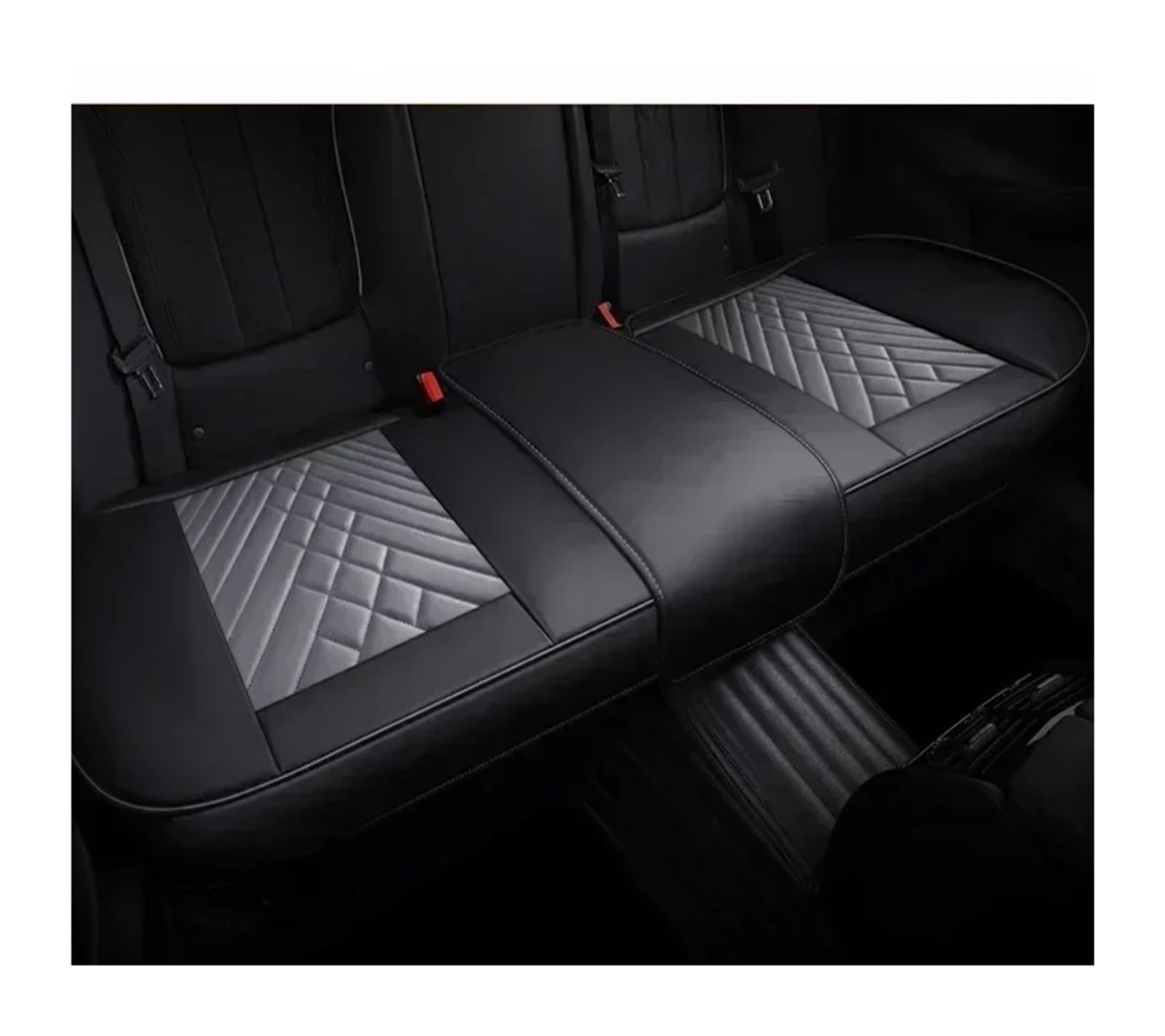 NITRIMS Autositzbezüge Vollständige Abdeckung Pu-Leder-Autositzbezug-Kissen für Mitsubishi für Outlander für ASX für Eclipse Autozubehör Auto Sitzbezüge(Only Rear Seat 4) von NITRIMS